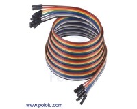 [로봇사이언스몰][Pololu][폴로루] Ribbon Cable Premium Jumper Wires 10-Color F-F 60inch (150 cm) #4587